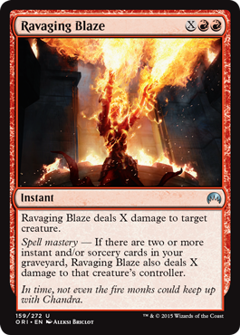 Ravaging Blaze (Magic Origins) Medium Play
