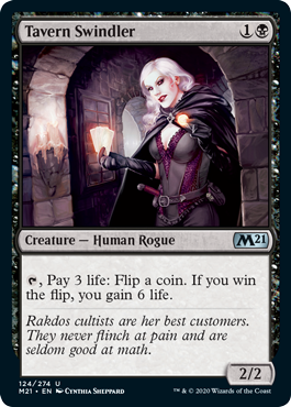 Tavern Swindler (Magic 2021 Core Set) Medium Play