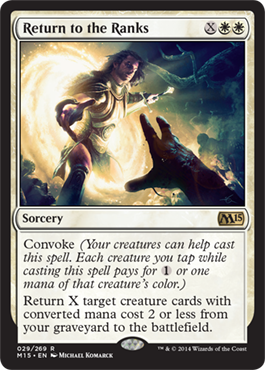 Return to the Ranks (Magic 2015 Core Set) Medium Play