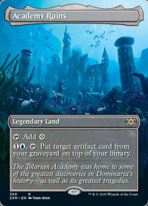 Academy Ruins (Borderless) (Double Masters) Light Play Foil