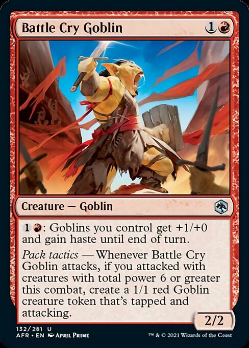 Battle Cry Goblin (Adventures in the Forgotten Realms) Near Mint Foil