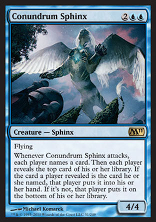 Conundrum Sphinx (Magic 2011 Core Set) Medium Play Foil