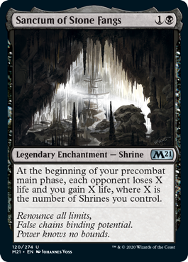 Sanctum of Stone Fangs (Magic 2021 Core Set) Near Mint