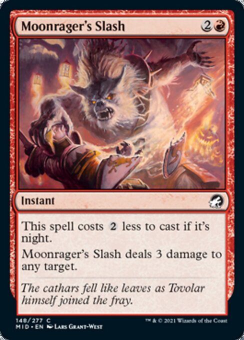 Moonrager's Slash (Innistrad: Midnight Hunt) Medium Play