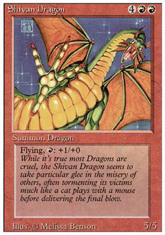 Shivan Dragon (Revised) Medium Play