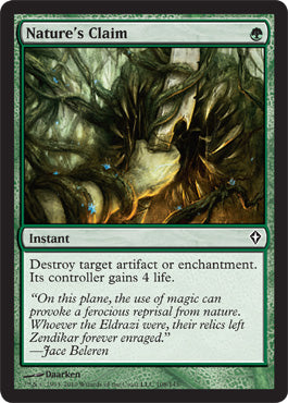 Nature's Claim (Worldwake) Heavy Play Foil