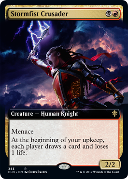 Extended Art Stormfist Crusader (Throne of Eldraine) Near Mint