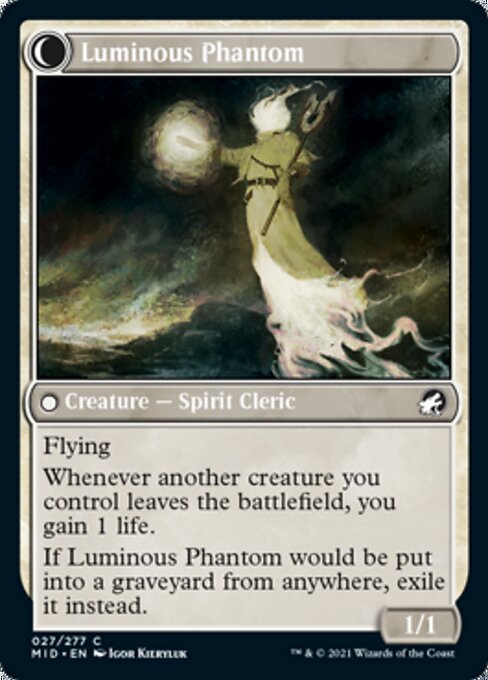 Lunarch Veteran / Luminous Phantom (Innistrad: Midnight Hunt) Light Play