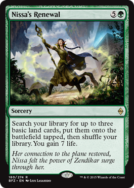 Nissa's Renewal (Battle for Zendikar) Near Mint