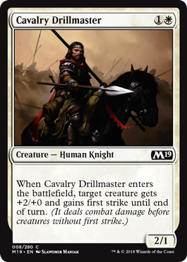 Cavalry Drillmaster (Magic 2019 Core Set) Near Mint