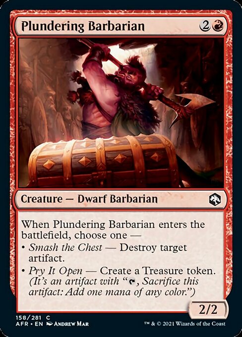 Plundering Barbarian (Adventures in the Forgotten Realms) Near Mint Foil