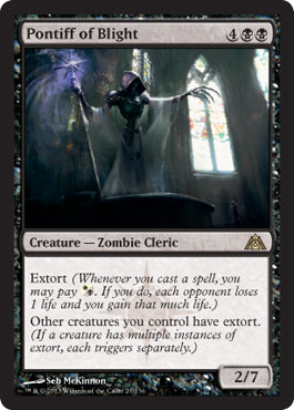 Pontiff of Blight (Dragon's Maze) Medium Play Foil