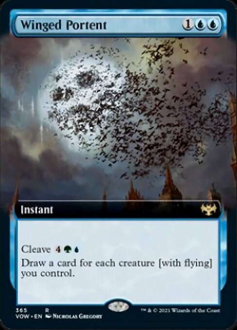 Winged Portent (Extended Art) (Innistrad: Crimson Vow) Near Mint
