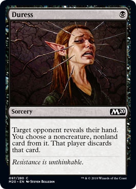 Duress (Magic 2020 Core Set) Light Play