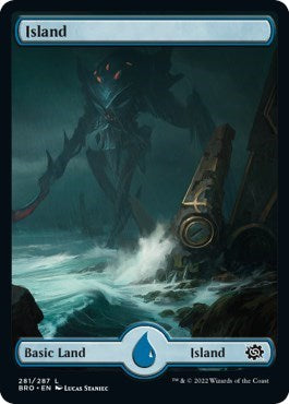 Island (281) - Full Art (The Brothers' War) Light Play