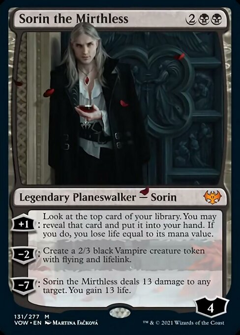 Sorin the Mirthless (Innistrad: Crimson Vow) Medium Play