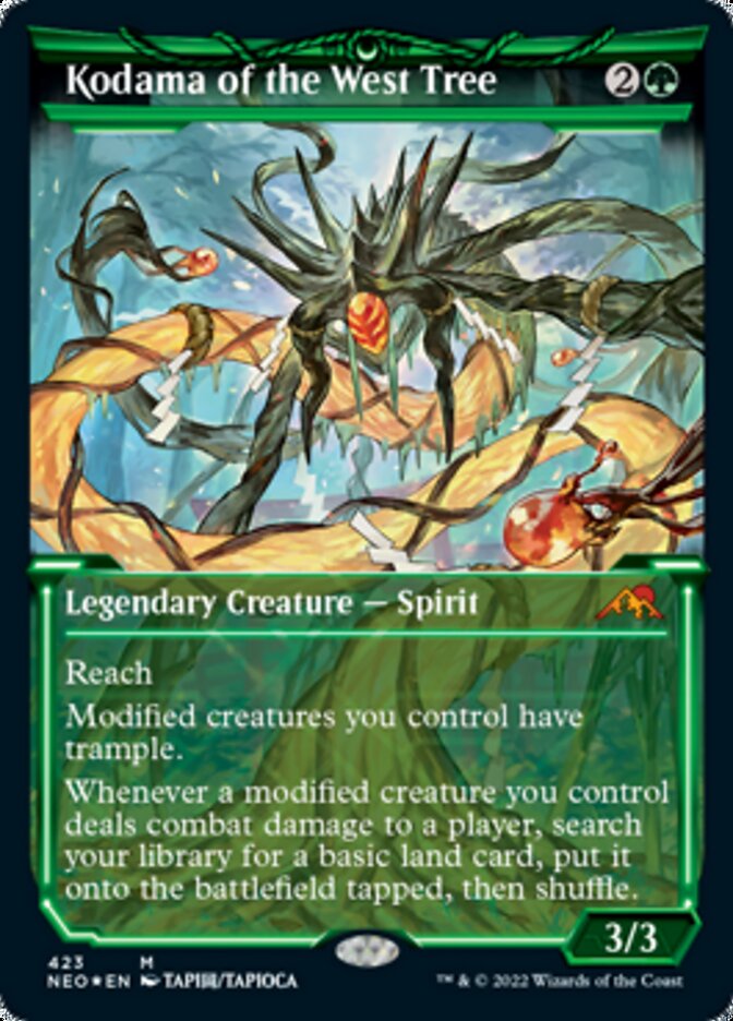 Kodama of the West Tree (Foil Etched) (Kamigawa: Neon Dynasty) Near Mint Foil
