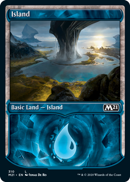 Island (310) (Showcase) (Magic 2021 Core Set) Near Mint Foil