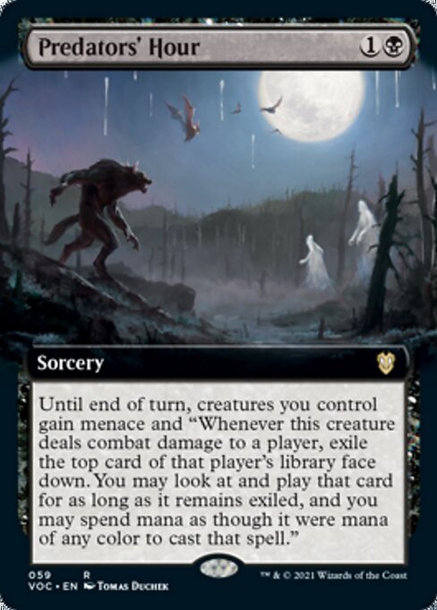 Predators' Hour (Extended Art) (Commander 2021 Crimson Vow) Near Mint