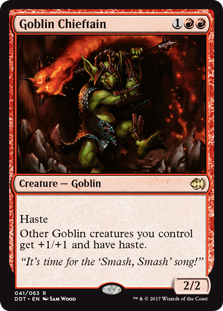 Goblin Chieftain (Duel Decks: Merfolk vs Goblins) Medium Play