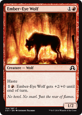 Ember-Eye Wolf (Shadows Over Innistrad) Heavy Play
