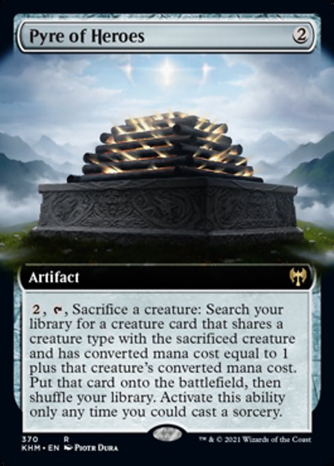 Pyre of Heroes (Extended Art) (Kaldheim) Medium Play Foil