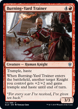 Burning-Yard Trainer (Throne of Eldraine) Near Mint Foil