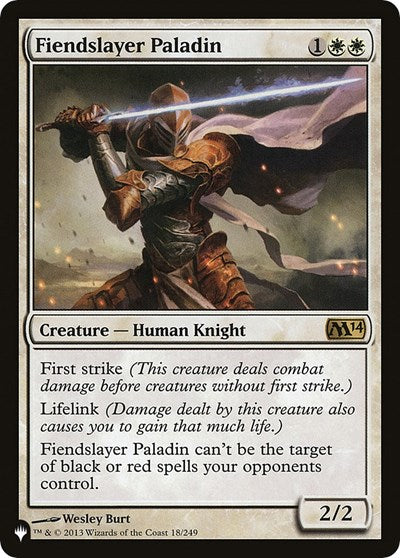 Fiendslayer Paladin (The List) Near Mint