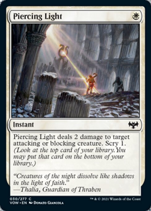 Piercing Light (Innistrad: Crimson Vow) Medium Play