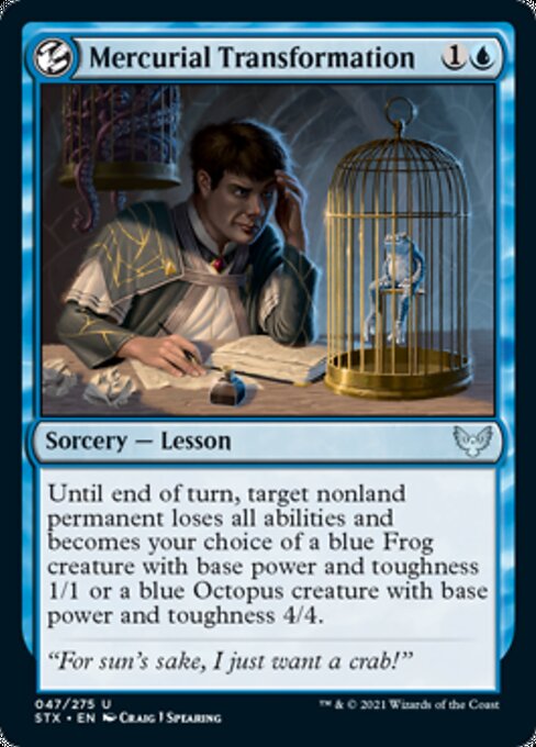 Mercurial Transformation (Strixhaven) Near Mint Foil