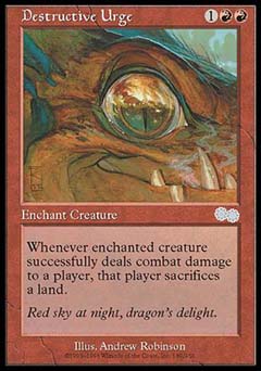 Destructive Urge (Urza's Saga) Light Play