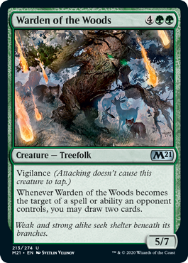 Warden of the Woods (Magic 2021 Core Set) Near Mint Foil