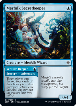 Merfolk Secretkeeper (Throne of Eldraine) Light Play