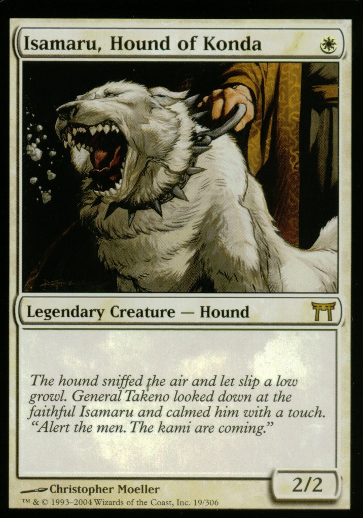 Isamaru, Hound of Konda (Champions of Kamigawa) Medium Play