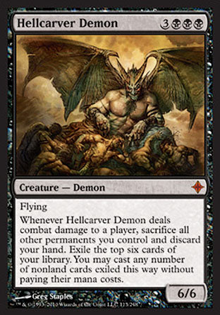 Hellcarver Demon (Rise of the Eldrazi) Light Play