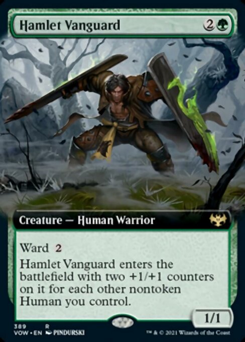 Hamlet Vanguard (Extended Art) (Innistrad: Crimson Vow) Near Mint Foil