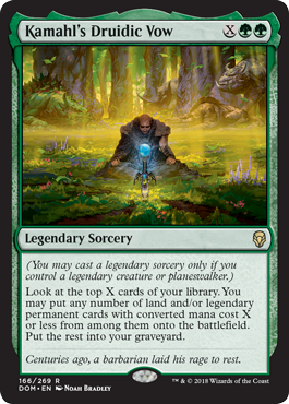 Kamahl's Druidic Vow (Dominaria) Light Play