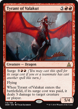 Tyrant of Valakut (Oath of the Gatewatch) Medium Play
