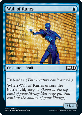 Wall of Runes (Magic 2021 Core Set) Near Mint Foil