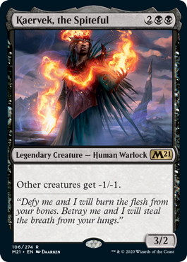 Kaervek, the Spiteful (Magic 2021 Core Set) Light Play Foil
