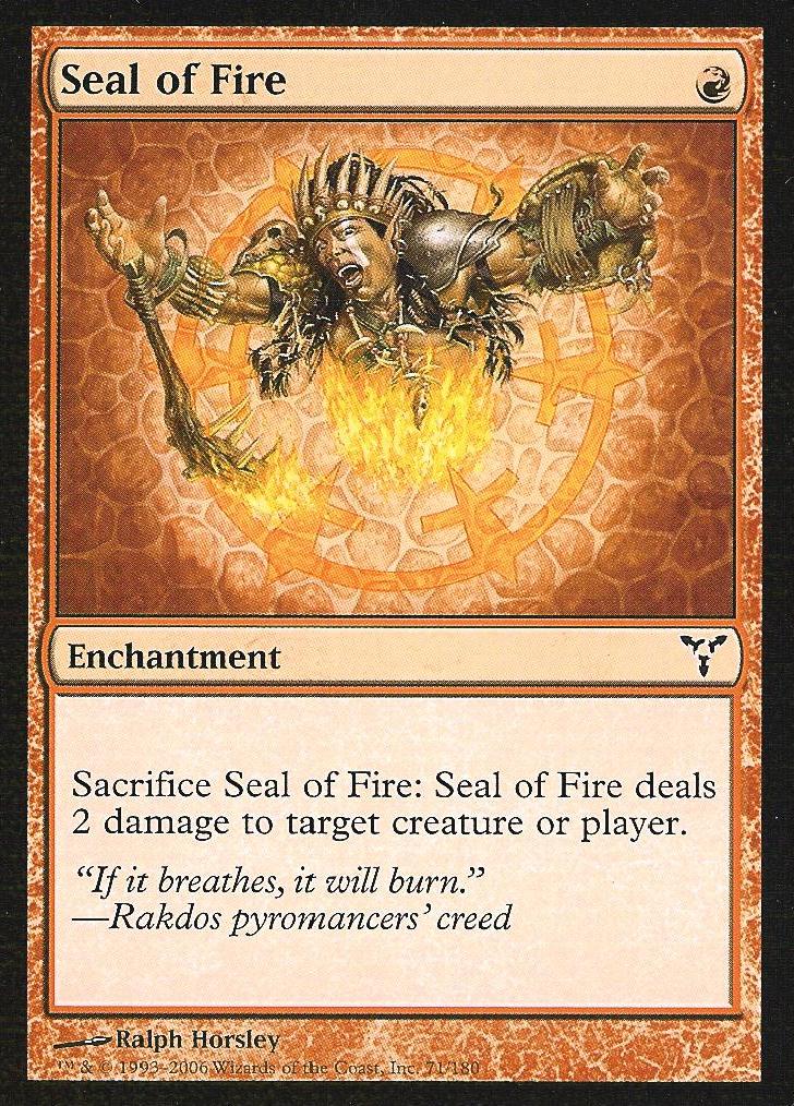 Seal of Fire (Dissension) Light Play