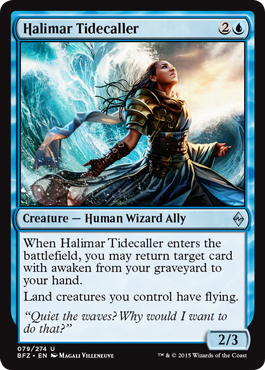 Halimar Tidecaller (Battle for Zendikar) Medium Play