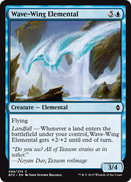 Wave-Wing Elemental (Battle for Zendikar) Light Play