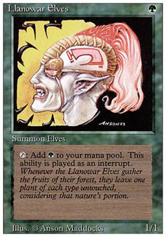 Llanowar Elves (Revised) Light Play