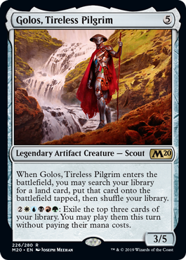 Golos, Tireless Pilgrim (Magic 2020 Core Set) Near Mint Foil