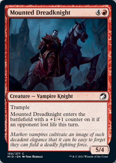 Mounted Dreadknight (Innistrad: Midnight Hunt) Light Play Foil