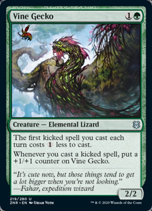 Vine Gecko (Zendikar Rising) Medium Play Foil