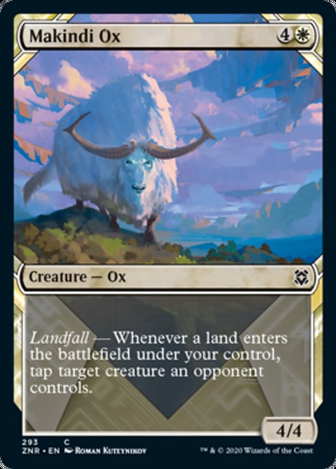 Showcase Makindi Ox (Zendikar Rising) Near Mint Foil