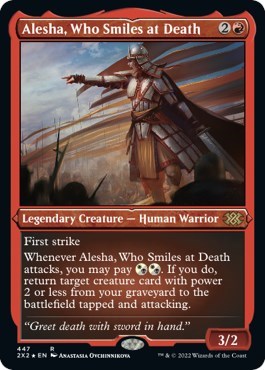 Alesha, Who Smiles at Death (Foil Etched) (Double Masters 2022) Near Mint Foil