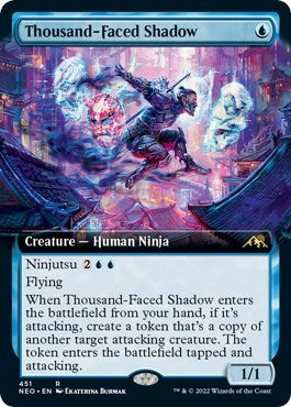 Thousand-Faced Shadow (Extended Art) (Kamigawa: Neon Dynasty) Near Mint
